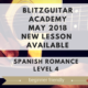 BlitzGuitar Membership New Lesson Available – Spanish Romance Level 4